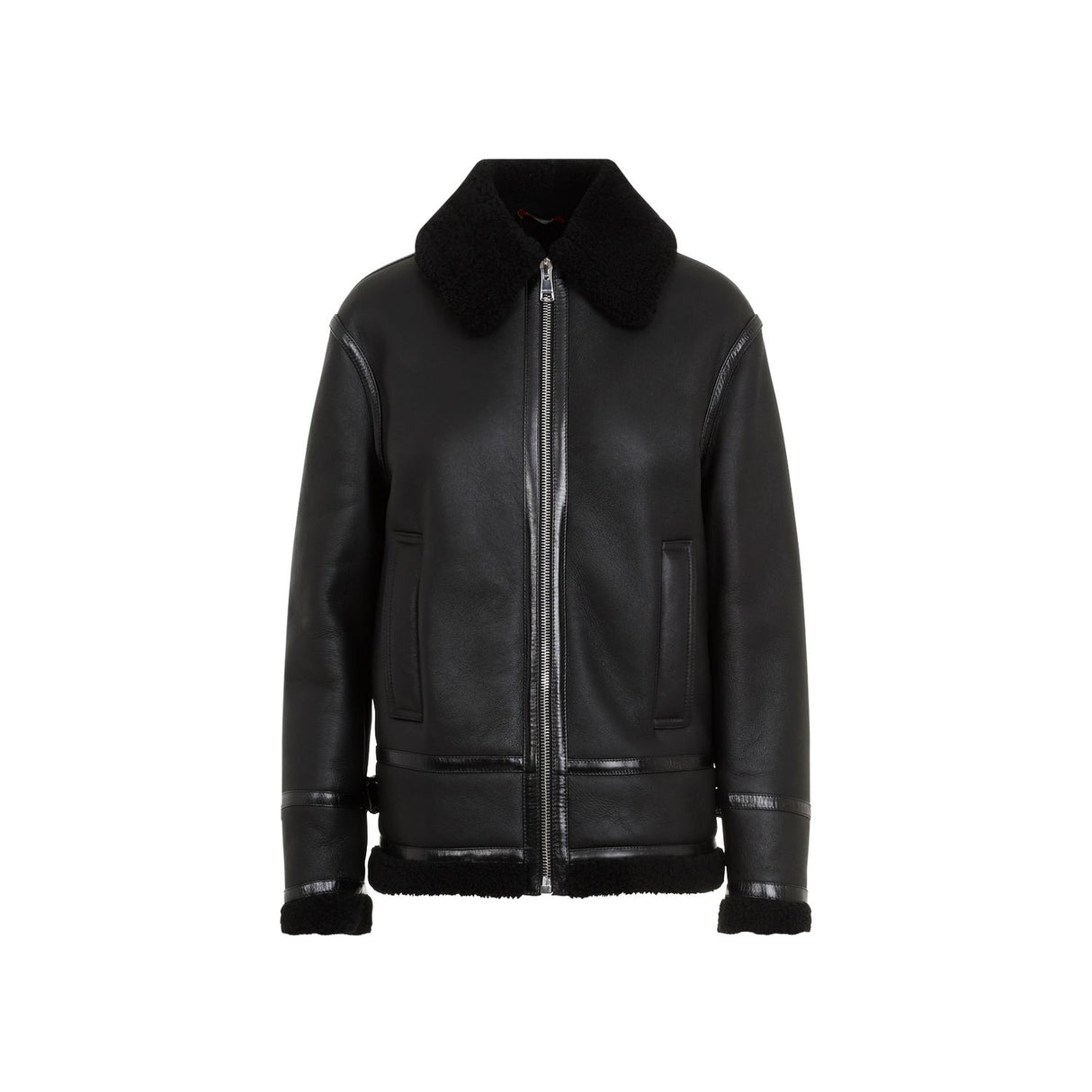 GUCCI Curly Shearling Biker Jacket - Women’s Outerwear