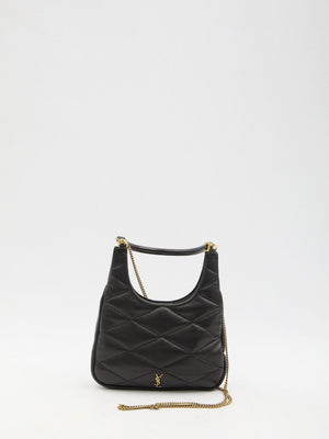 SAINT LAURENT Quilted Lambskin Hobo Handbag - 19x21x4cm