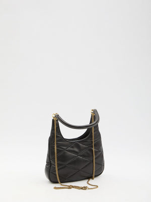 SAINT LAURENT Quilted Lambskin Hobo Handbag - 19x21x4cm