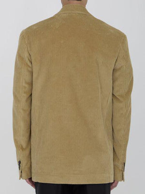 BOTTEGA VENETA Elegant Beige Corduroy Jacket