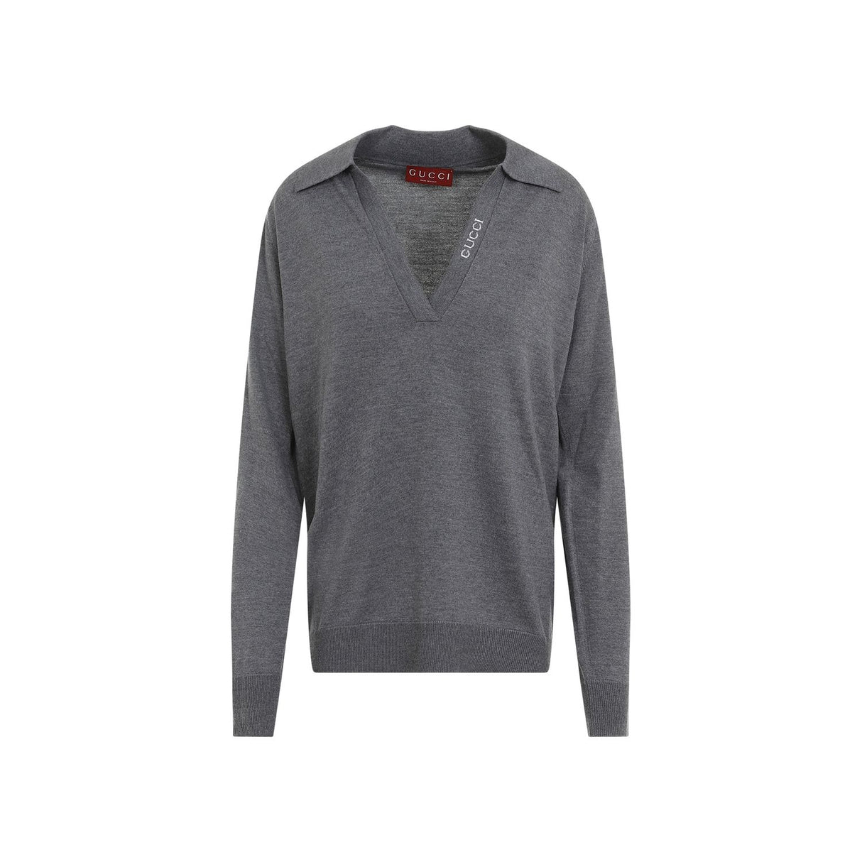 GUCCI Elegant V-Neck Wool Sweater