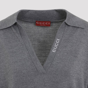 GUCCI Elegant V-Neck Wool Sweater