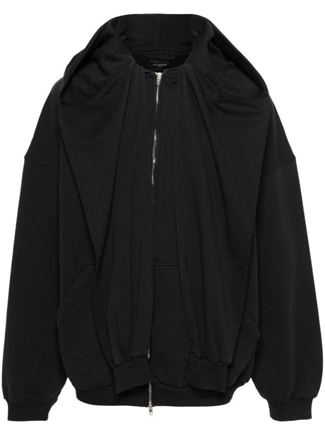 BALENCIAGA Oversized Zip Sweatshirt - Size 1