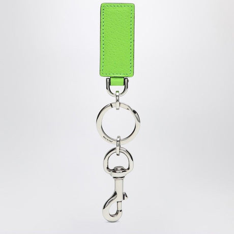 GUCCI Mini Supreme Fabric Key Ring with Leather Details