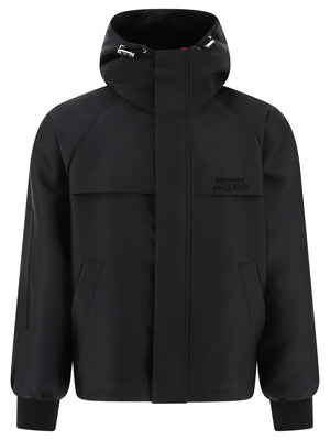 ALEXANDER MCQUEEN 24FW Men's Black Jacket for Fall 2024