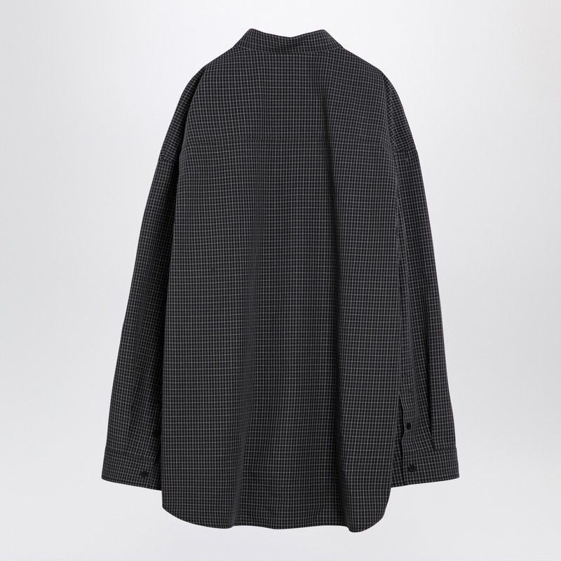 BALENCIAGA Sleek Black Cotton Poplin Shirt