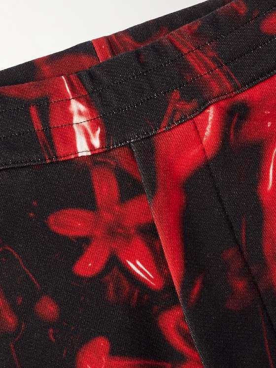 ALEXANDER MCQUEEN Wax Floral Print Jogger Shorts