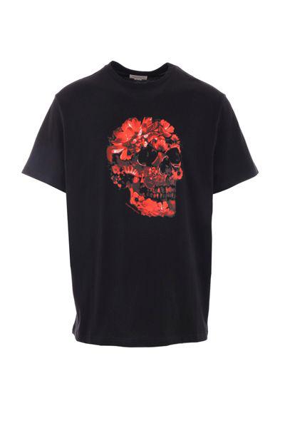 ALEXANDER MCQUEEN Skull Print Organic Cotton T-Shirt (Regular Fit, Size L)