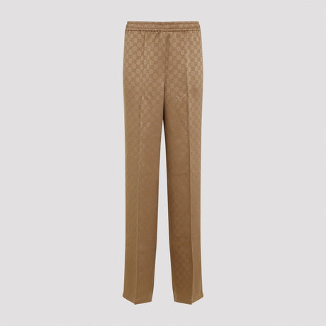 GUCCI Jacquard Trousers with Adjustable Drawstring Waist