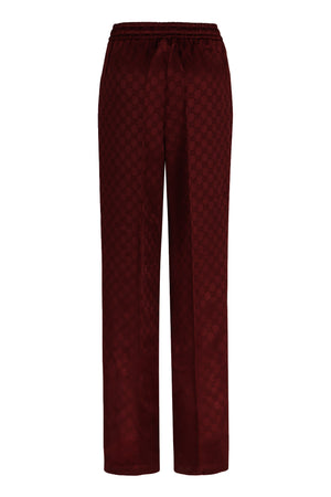 GUCCI Jacquard Trousers with Contrasting Trimmings