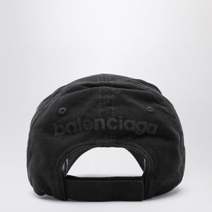 BALENCIAGA  3B STENCIL BLACK COTTON BASEBALL Cap