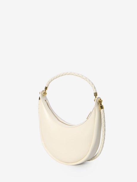 BOTTEGA VENETA Sleek White Calfskin Mini Shoulder Bag 27x28x6 cm