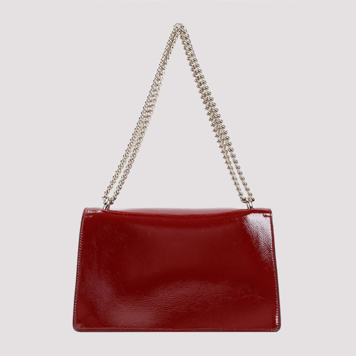 GUCCI Dionysus Mini Chain Shoulder Bag in Bordeaux Patent Leather 27.5x16x7 cm