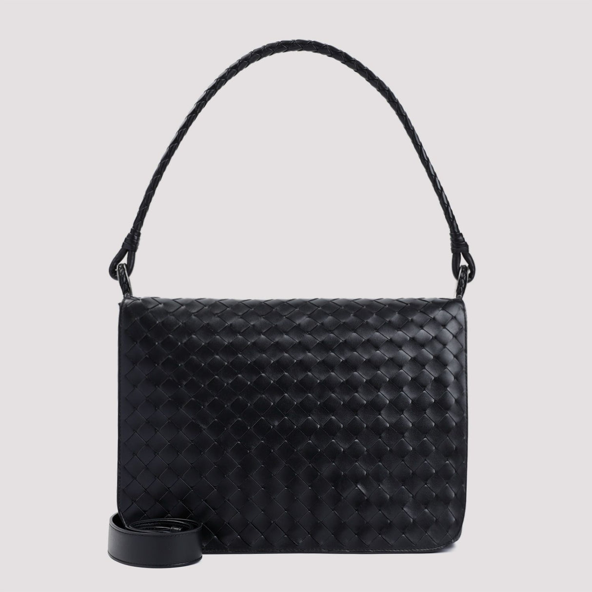 BOTTEGA VENETA حقيبة كتف جلدية أنيقة بتصميم الهزاز 35x26x7.5 سم