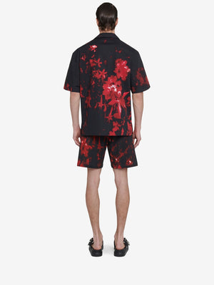 ALEXANDER MCQUEEN Floral Wax Print Cotton Shirt