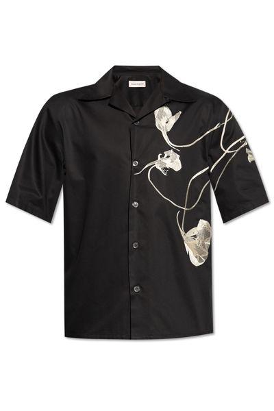 ALEXANDER MCQUEEN Classic Black Hawaiian Shirt