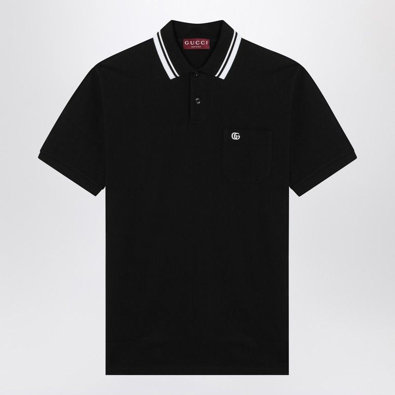 GUCCI Classic Cotton Polo Shirt with Embroidered Logo