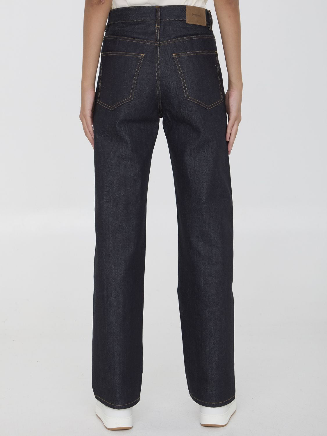 SAINT LAURENT Straight Baggy Jeans for Women - FW24