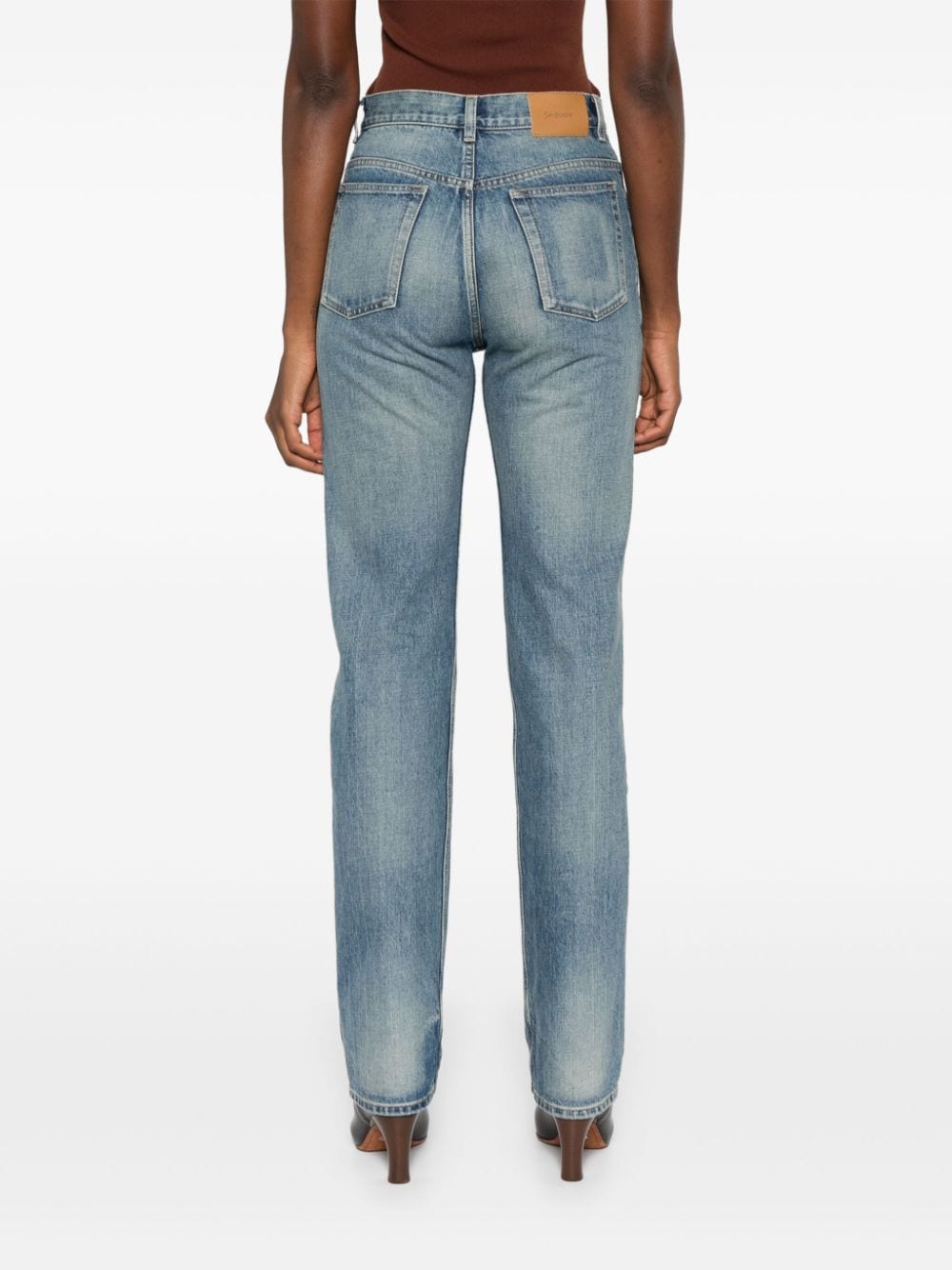 SAINT LAURENT Classic Straight Leg Denim Jeans for Women