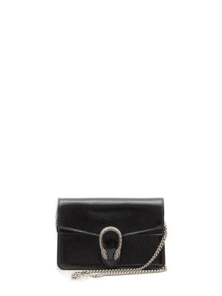 GUCCI Black Patent Leather Mini Crossbody Handbag with Silver-Tone Hardware, Suede Lining - 17.5x11x6.5 cm