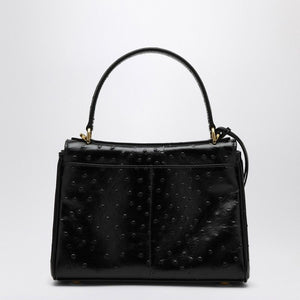 BALENCIAGA  OSTRICH-EFFECT BLACK SMALL RODEO Handbag