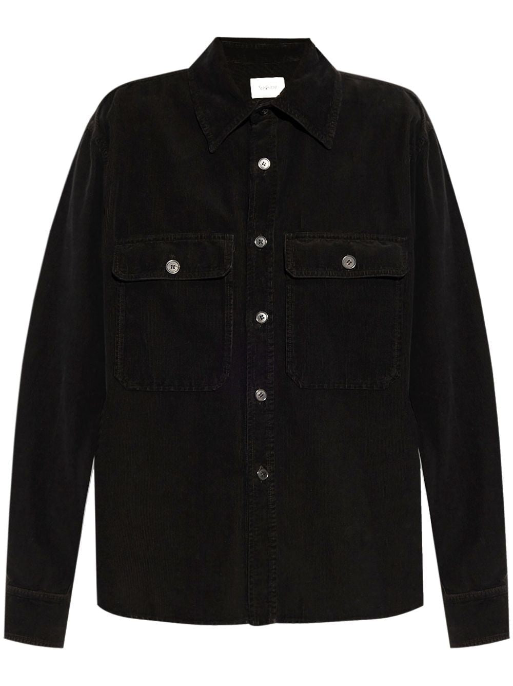 SAINT LAURENT Men's Fall Overshirt - Distressed Look