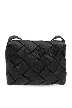 BOTTEGA VENETA Diago Mini Crossbody in Black Grained Leather - 6.5x8.9x2.2 inches