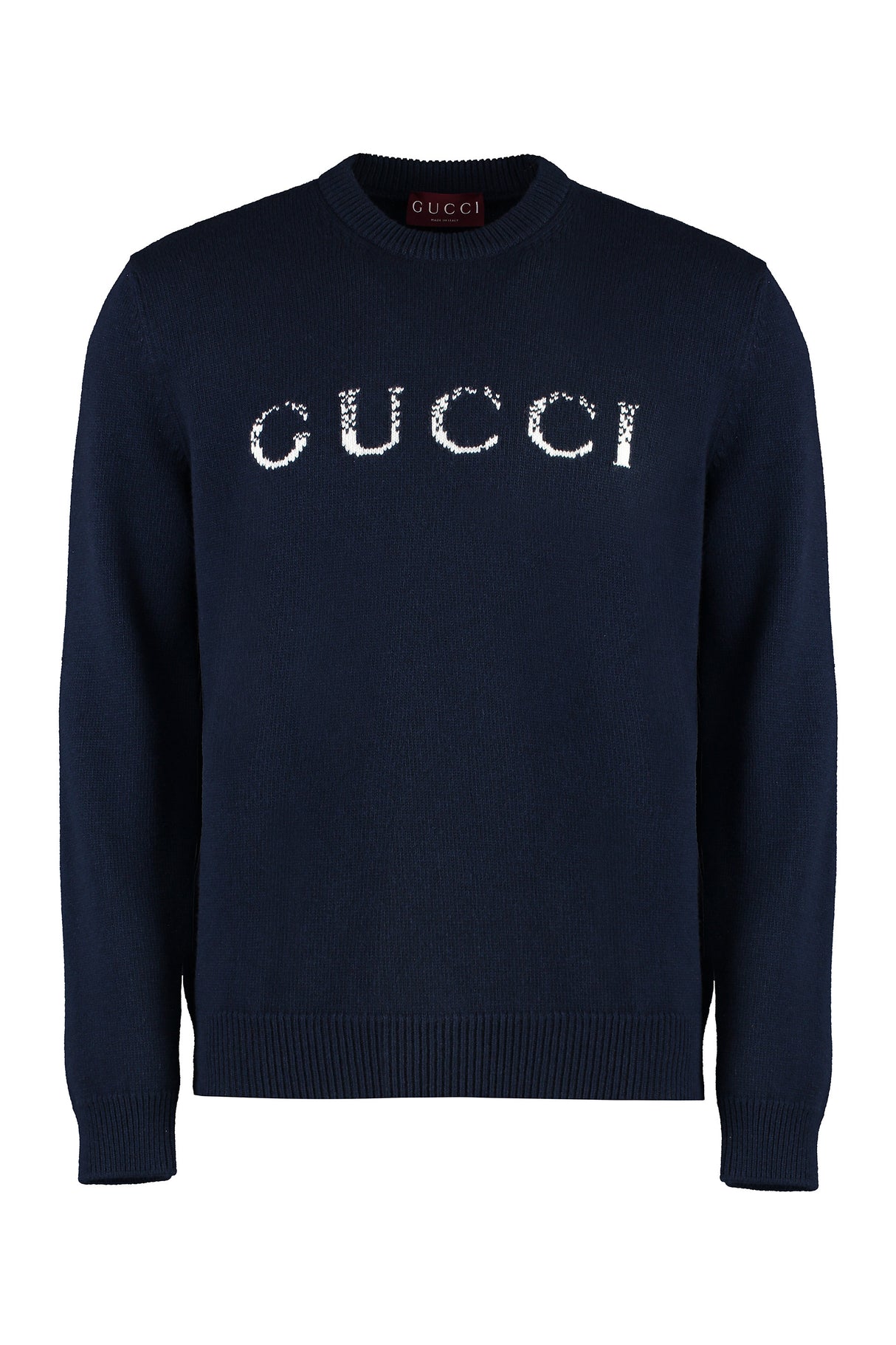 GUCCI Wool Pullover with Logo Intarsia for Men - FW24