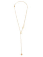 Gold Chain Pendant Necklace with Gucci Engraving