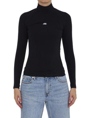 BALENCIAGA Sleek High-Collar Activewear Top