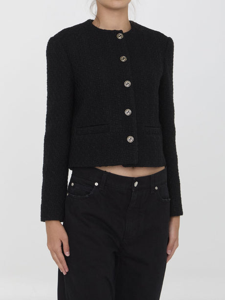 GUCCI Mini Black Tweed Jacket