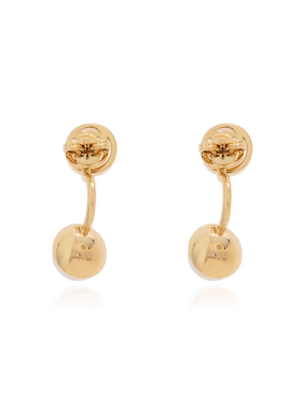 GUCCI Elegant Resin Pearl Gold Earrings