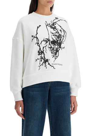 ALEXANDER MCQUEEN Cherry Blossom Skull Boxy Sweatshirt