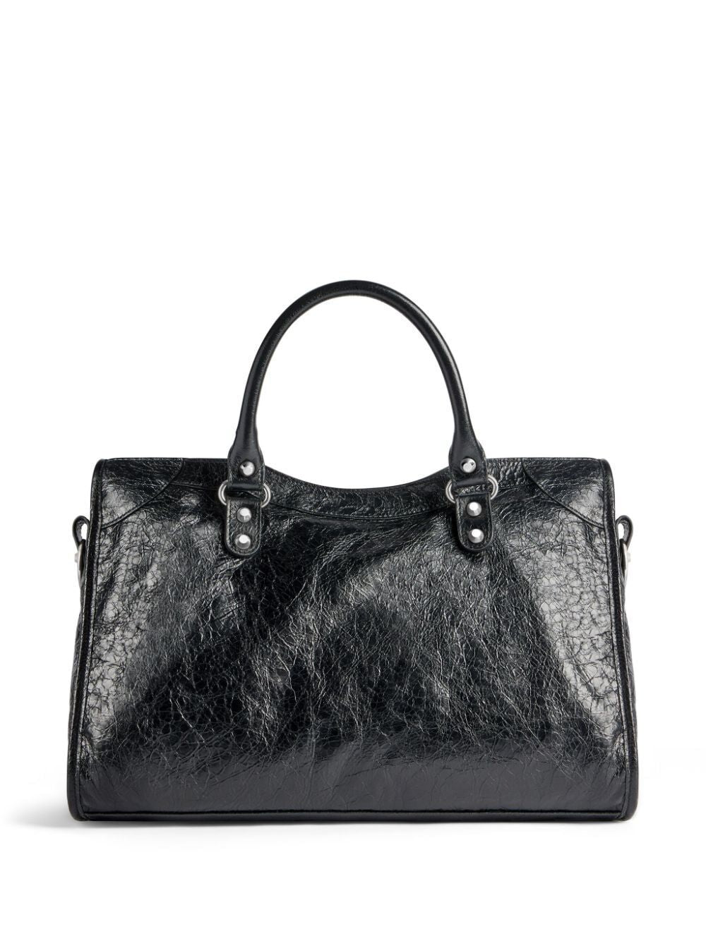 BALENCIAGA City Chic Medium Handbag in Luxe Black Lambskin