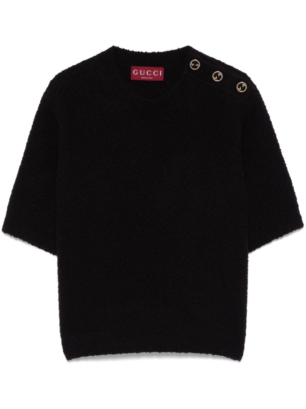 GUCCI Textured Wool Blend Crewneck Sweater