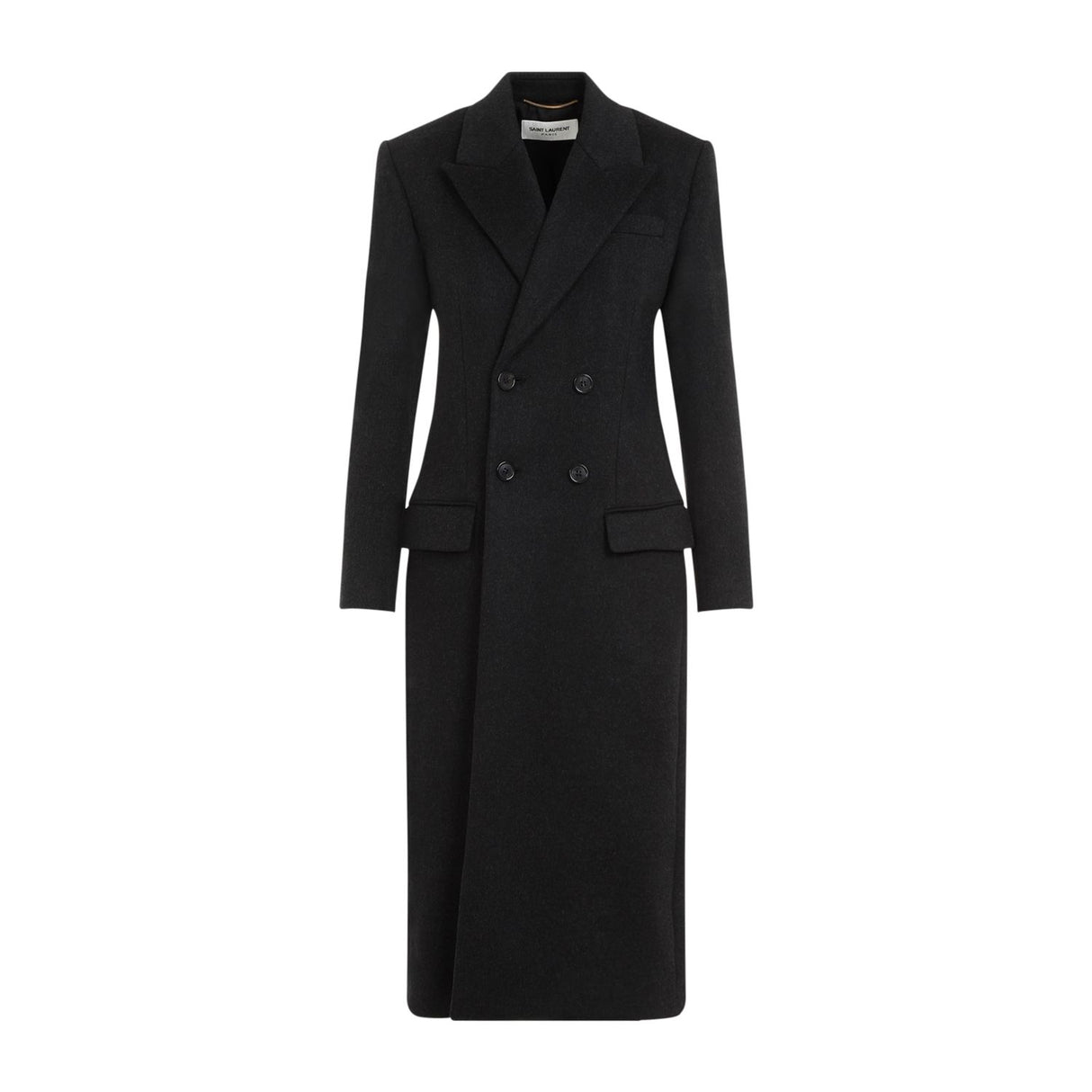 SAINT LAURENT Elegant Wool-Cashmere Long Jacket for Women