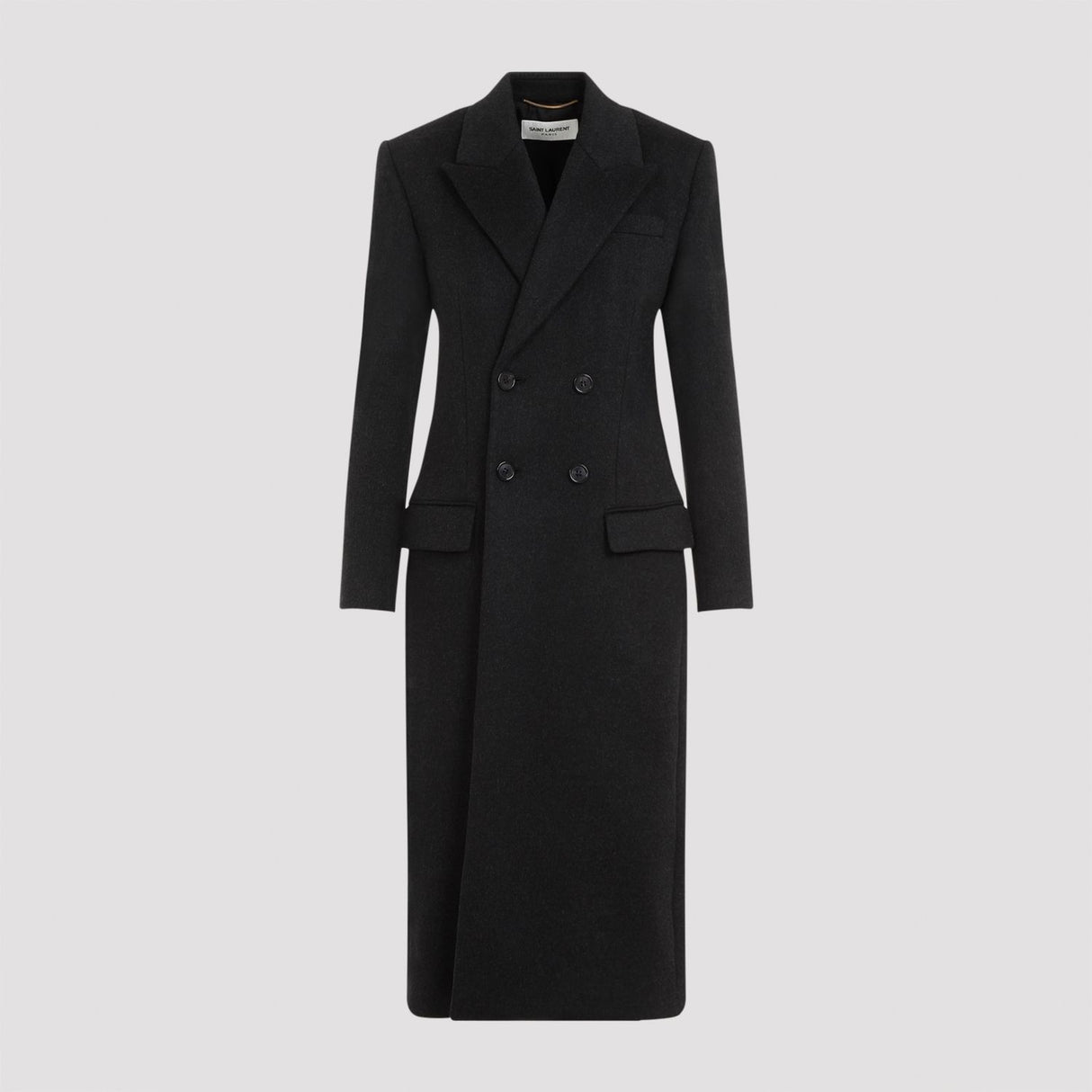 SAINT LAURENT Elegant Wool-Cashmere Long Jacket for Women