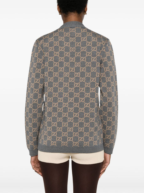 GUCCI Reversible Wool Blend Cardigan for Women