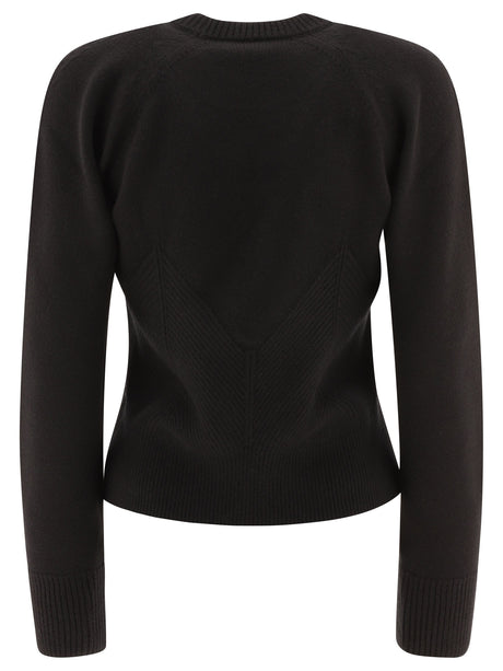 ALEXANDER MCQUEEN Chevron Corset Sweater in Black