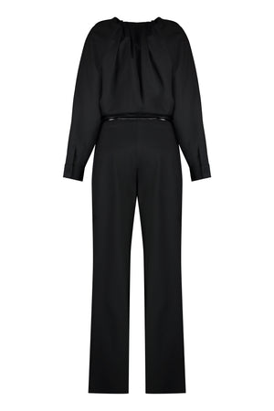 GUCCI Chic Stretch Wool Jumpsuit with Detachable Belt - Women's Regular Fit