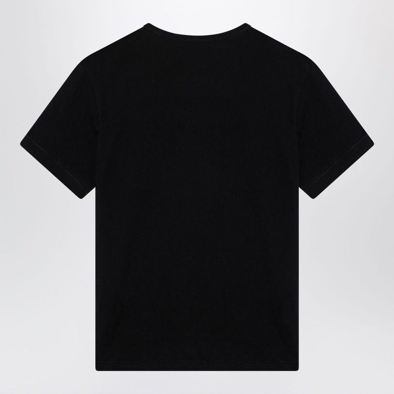 GUCCI Slim Fit Black Cotton Crew-Neck T-Shirt for Women