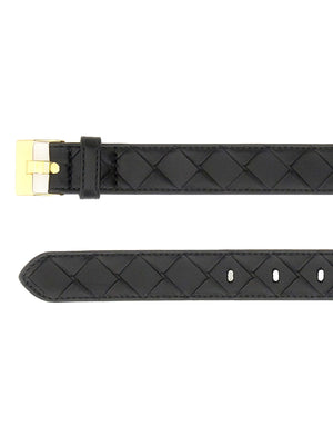 BOTTEGA VENETA Elegant Leather Belt for Women - Timeless Black