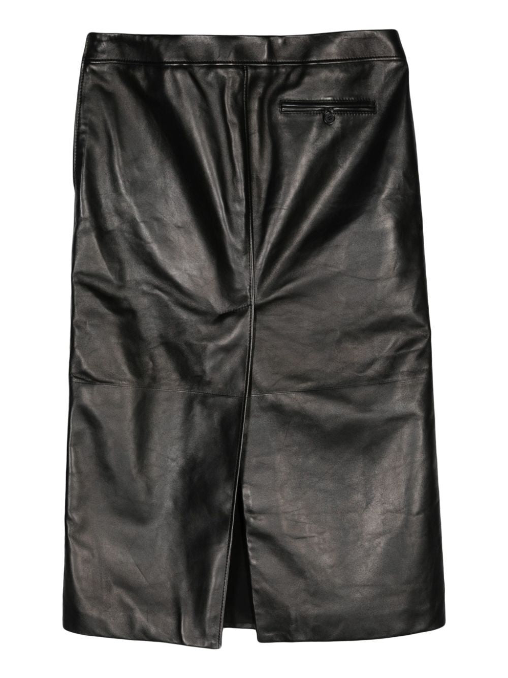 ALEXANDER MCQUEEN Chic Low Waist Leather Mini Skirt