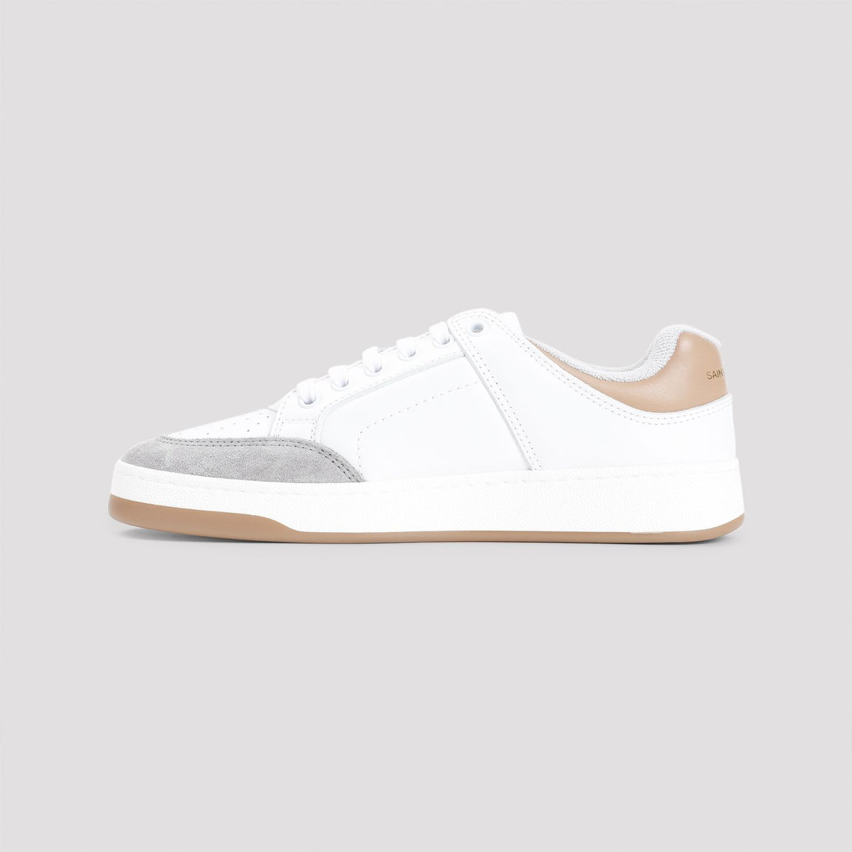 SAINT LAURENT Luxe Metallic Calf Leather Sneakers