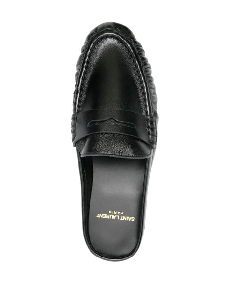 SAINT LAURENT Peg Leather Loafers for Women