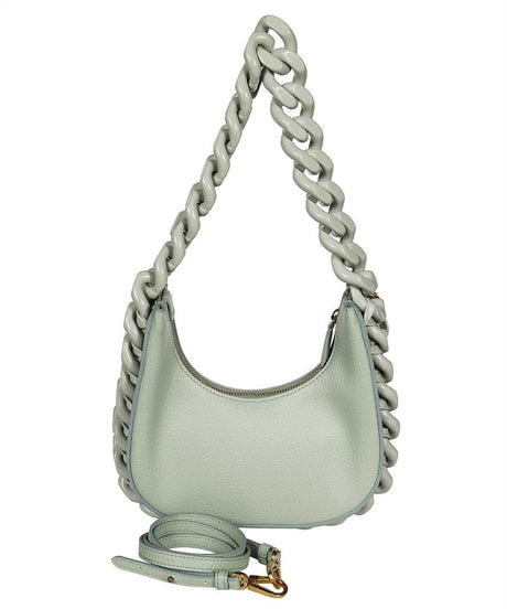 STELLA MCCARTNEY Mini Green Shoulder Handbag with Chain Strap and Eco-Suede Lining for Women, SS23