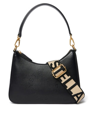 Stylish Black Faux Leather Shoulder Handbag