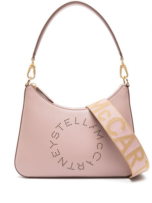 Powder Perforated Logo Shoulder Handbag for Women's SS24 Collection