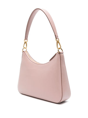 Powder Perforated Logo Shoulder Handbag for Women's SS24 Collection