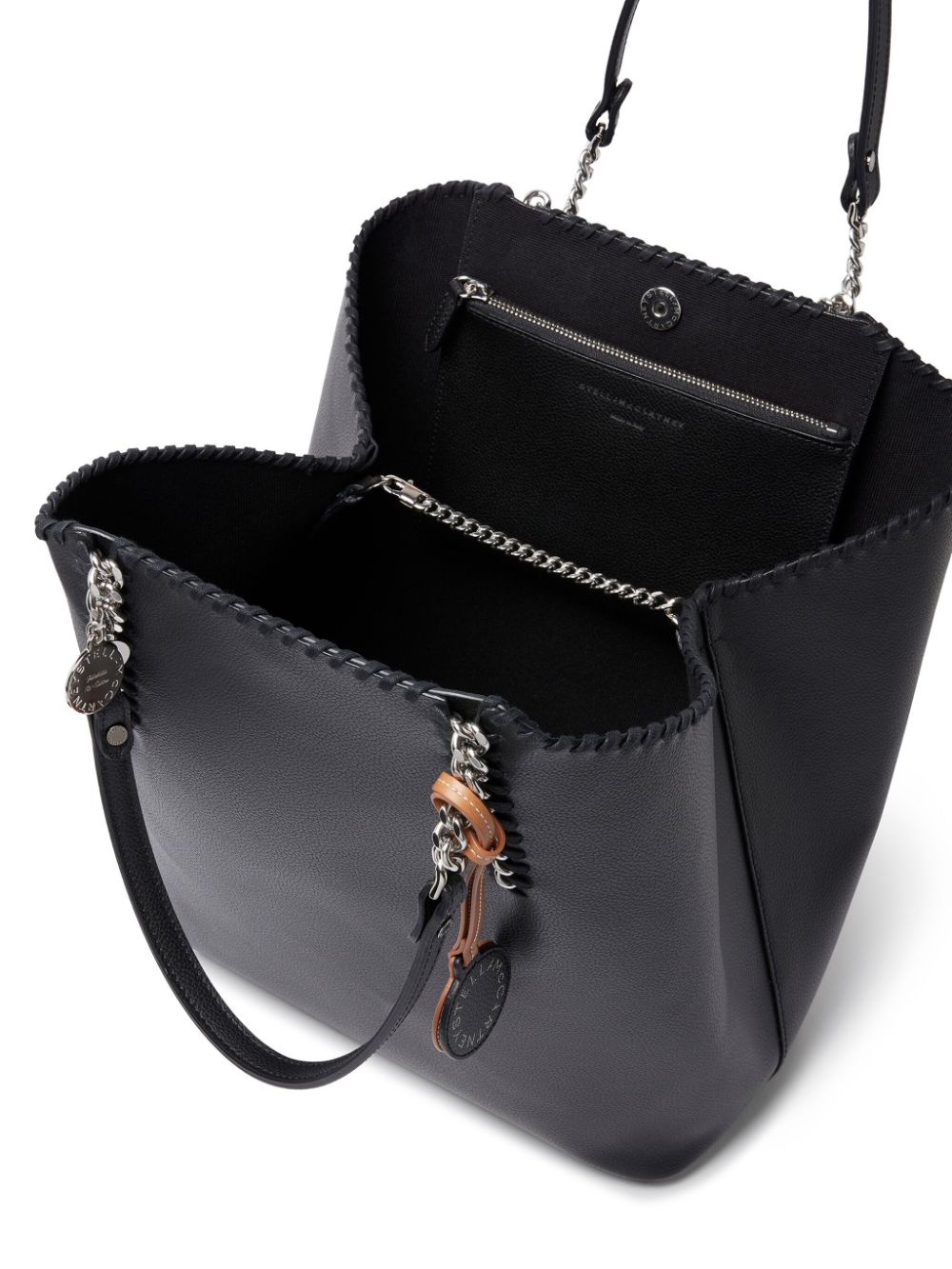 STELLA MCCARTNEY Elegant Black Chain-Link Tote